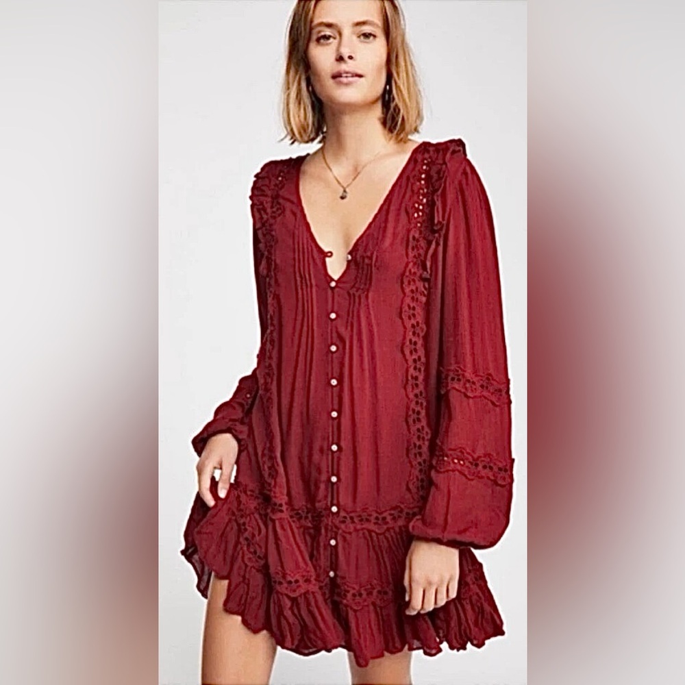 Free People Snow Angel Mini Dress